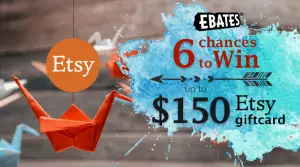 Ebates Giveaway |  Enter to win a $150 Etsy Gift Card!!!