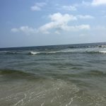 in the water at Carolina Beach