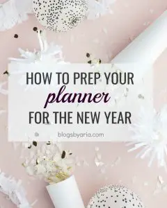 Prepping Your Planner for the New Year
