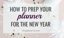 Prepping Your Planner for the New Year