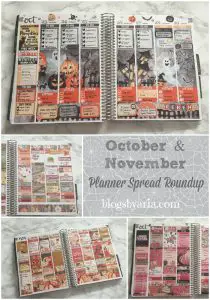 October and November Planner Spreads Roundup