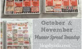 October and November Planner Spreads Roundup