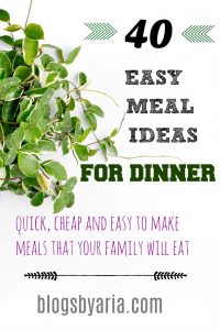 Easy Meal Ideas