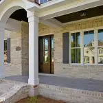 Madison Park front porch with beaded wood ceiling