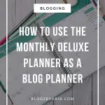 How to use the Erin Condren Monthly Deluxe Planner as a blog planner