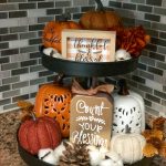 harvest tiered tray decor