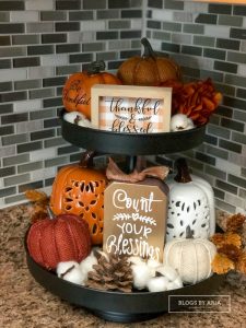 Pumpkin Tiered Tray