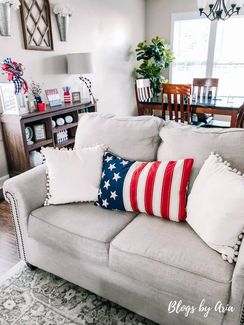 American flag pillow