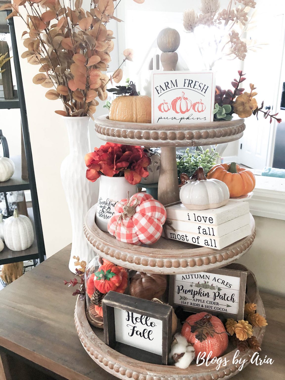 Fall Three Tiered Tray Blogs by Aria