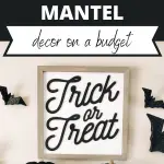 Easy Halloween Mantel decorating on a budget