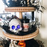 halloween styled tiered tray