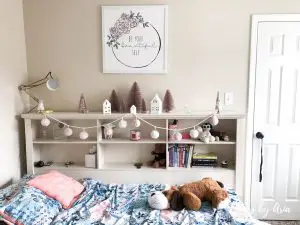Rose Gold and Blush Christmas Bedroom