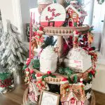 gingerbread house tiered tray