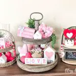 Three ways to style Valentines tiered trays