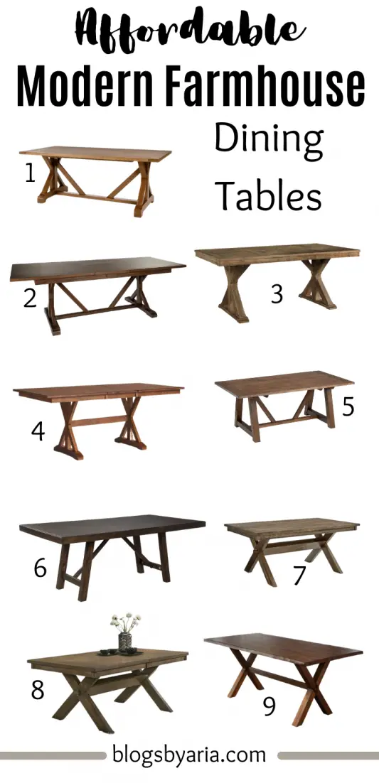 affordable modern farmhouse dining tables