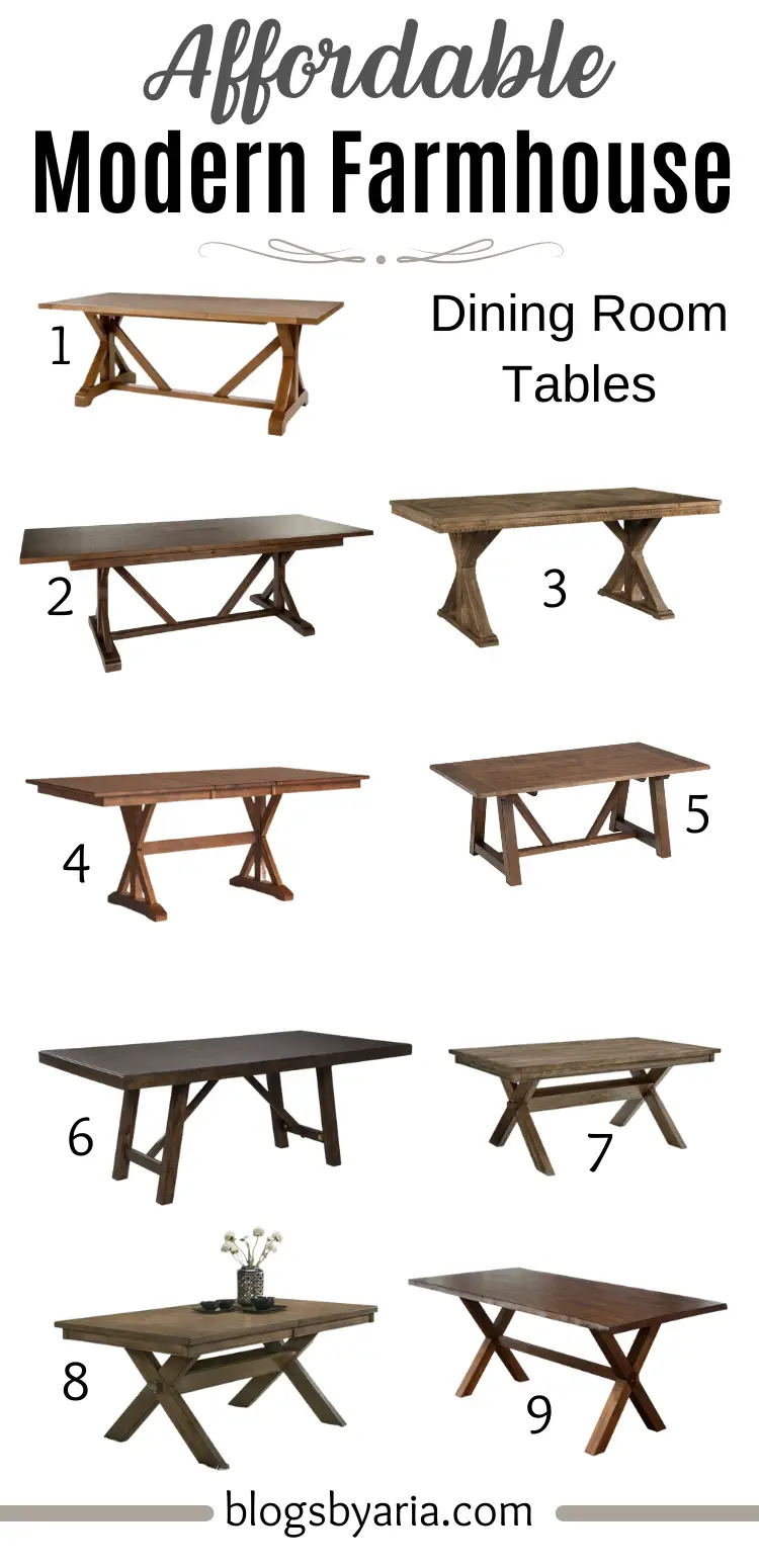 Affordable Modern Farmhouse Dining Tables under $900