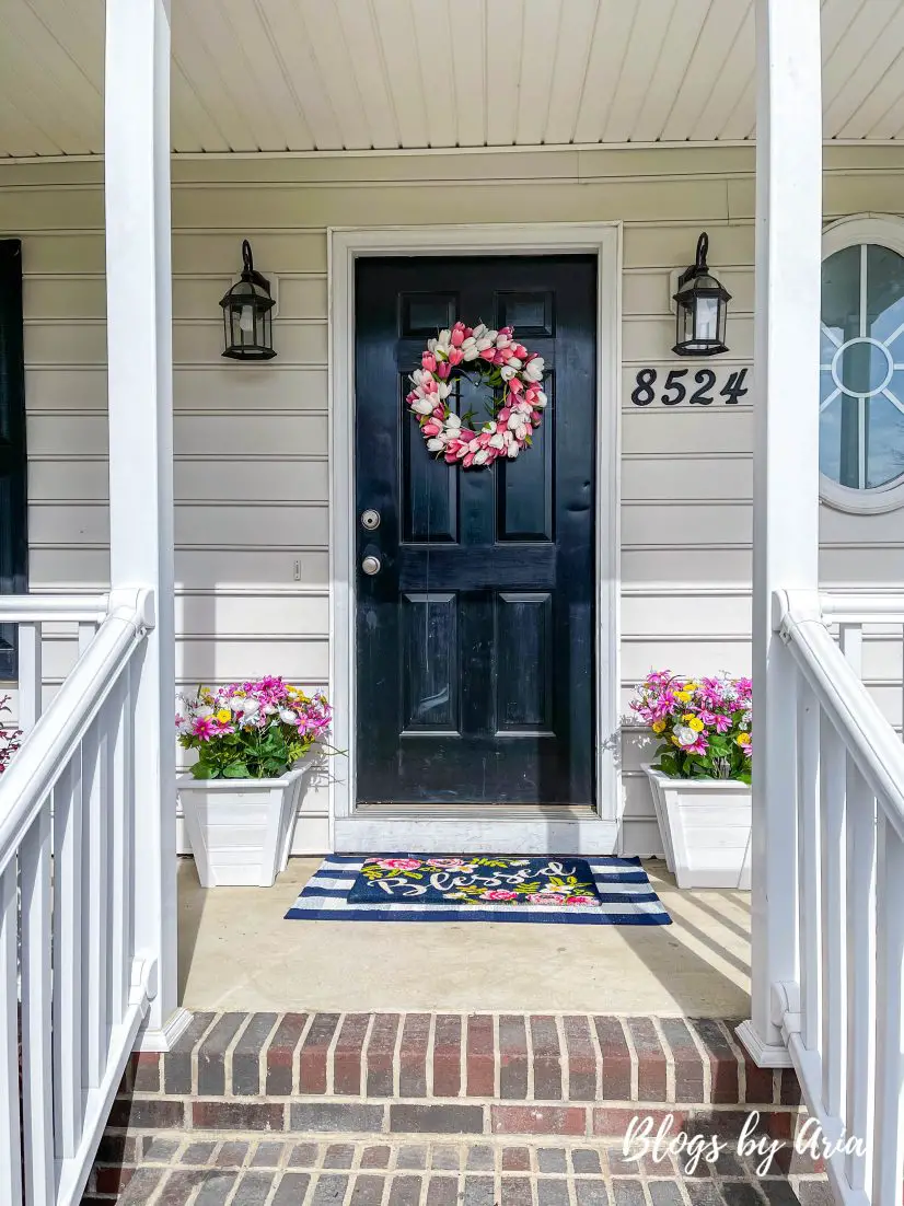 easy affordable spring front porch