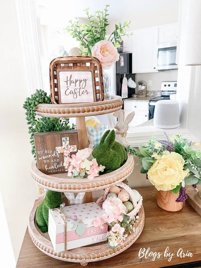 Easter three tiered tray