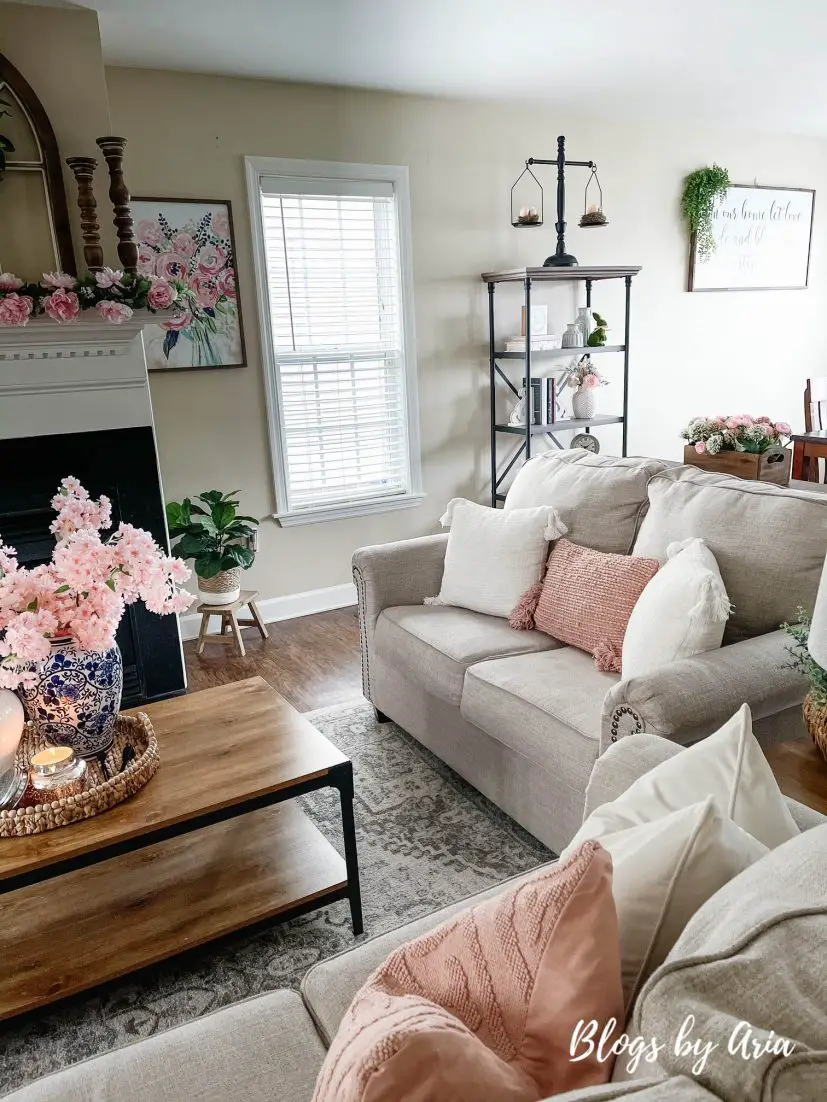 pink spring home decor