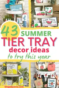 43 Summer Tiered Tray Decor Ideas