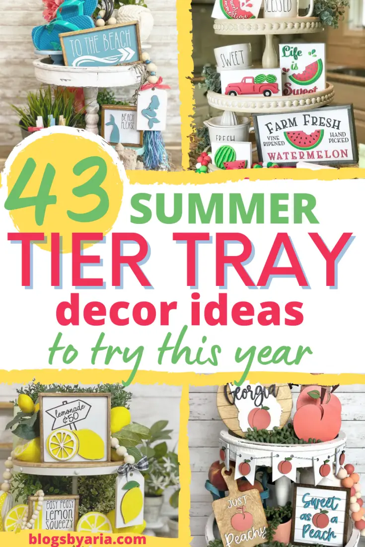 43 summer tier tray decor ideas to try