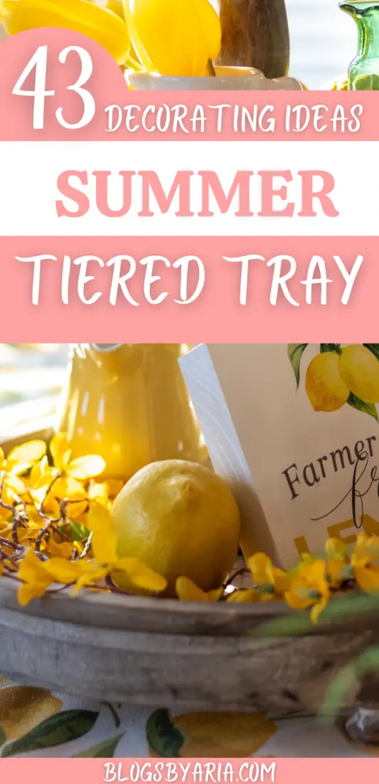 43 summer tiered tray decorating ideas