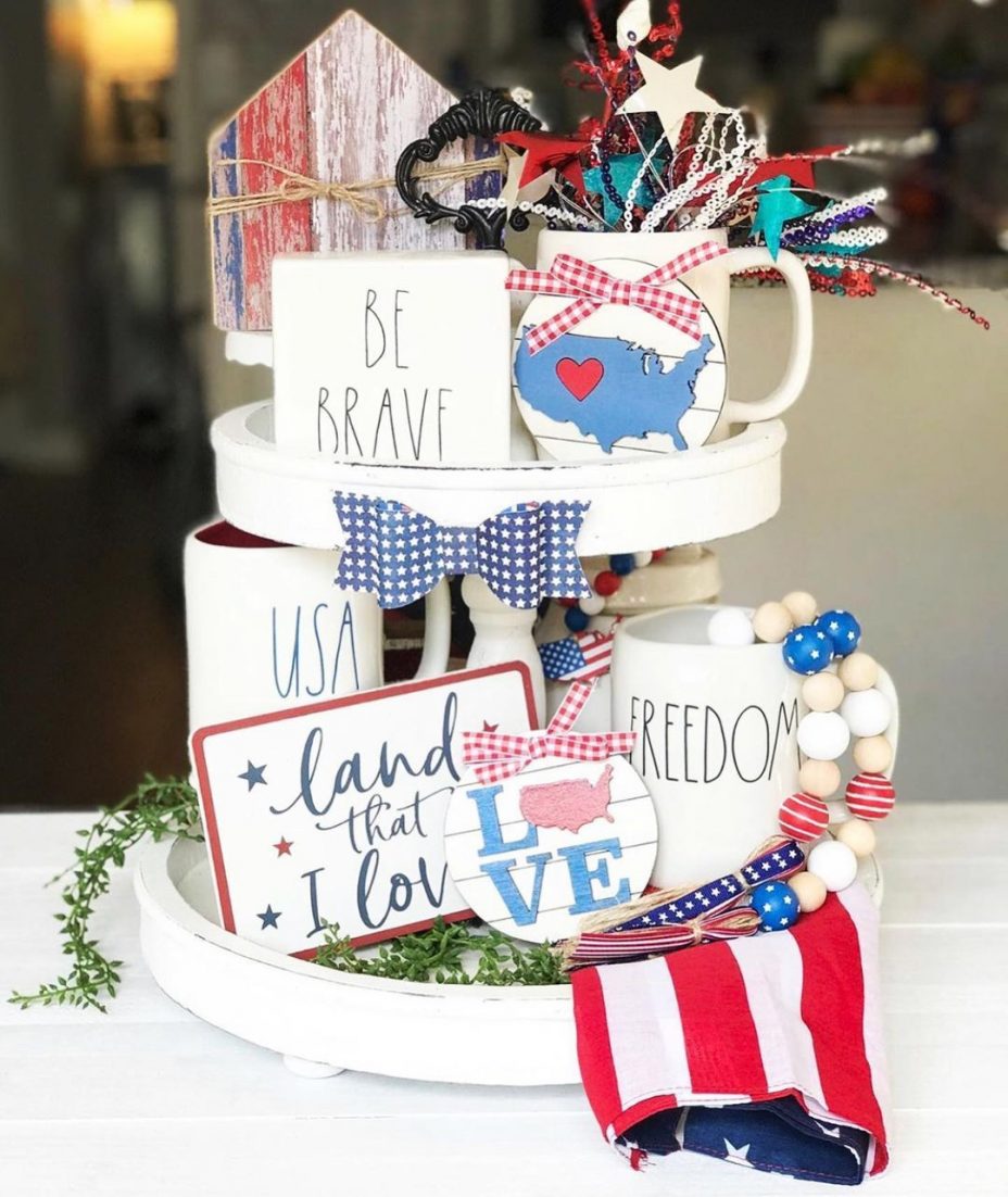 americana tiered tray