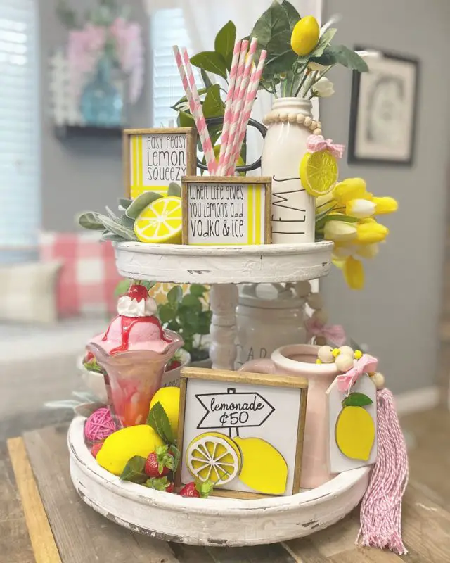 43 Summer Tiered Tray Decor Ideas Blogs by Aria