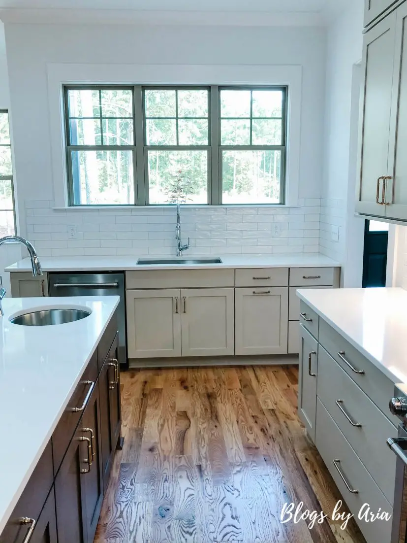 kitchen sink facing window
