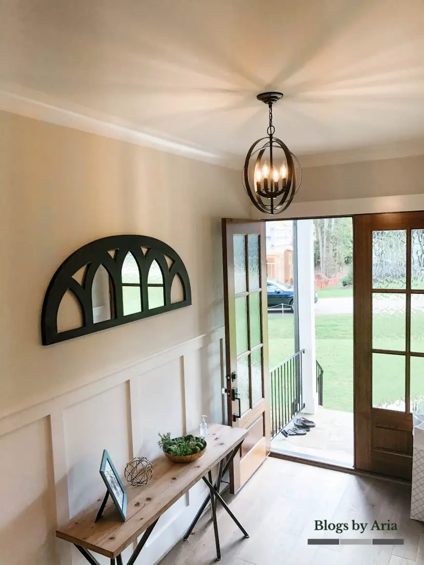 wainscoting trim entryway