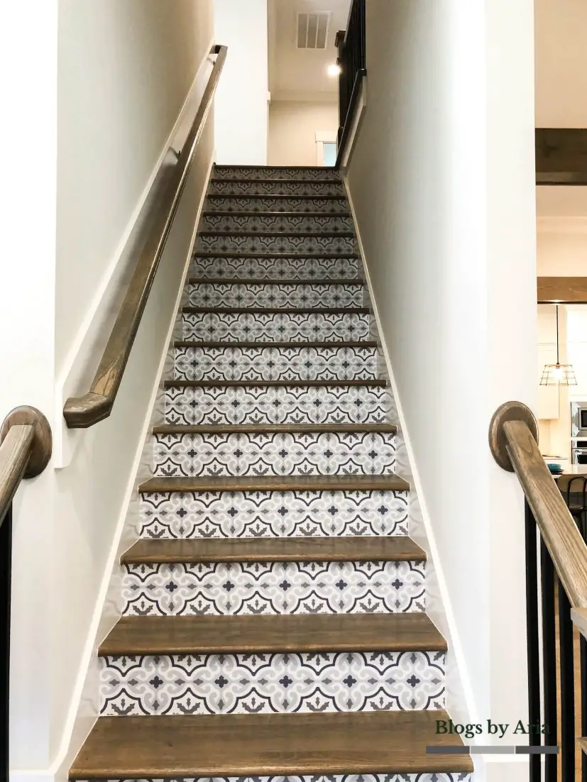 tile front stairway design 