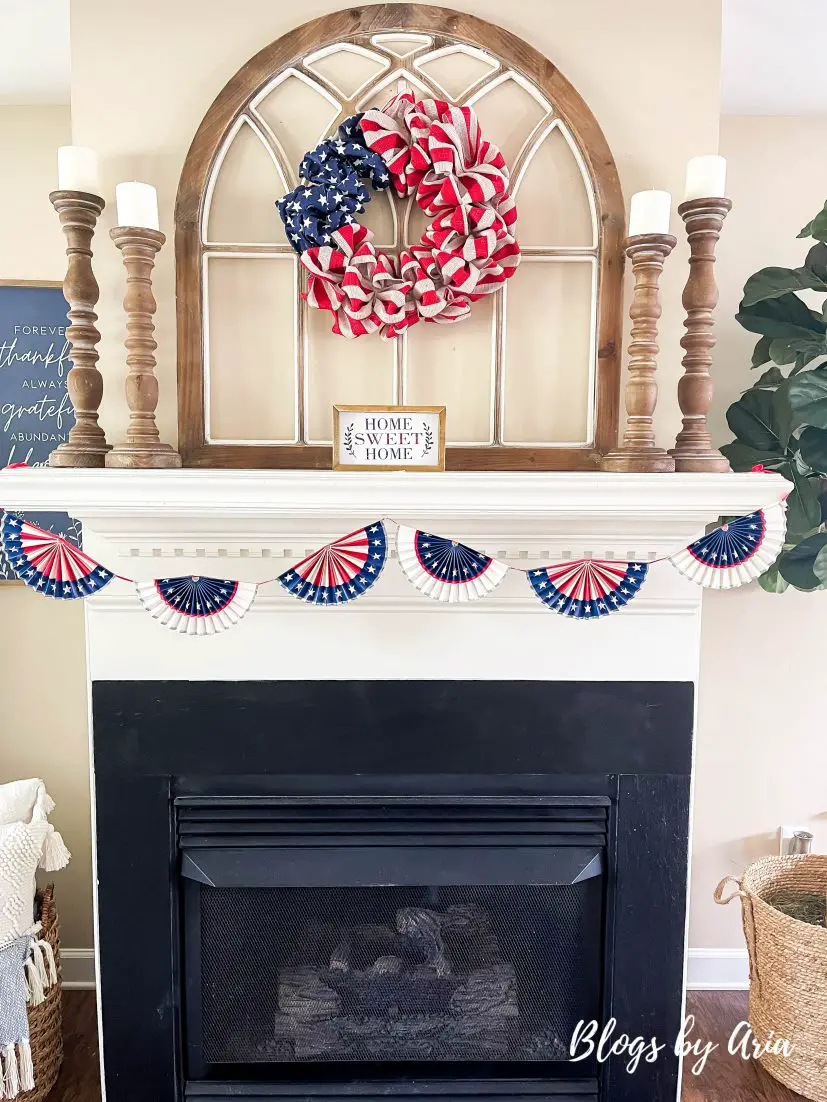 fourth of july mantle decor