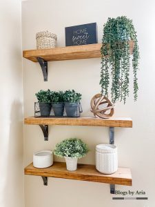 Updated Styled Floating Shelves