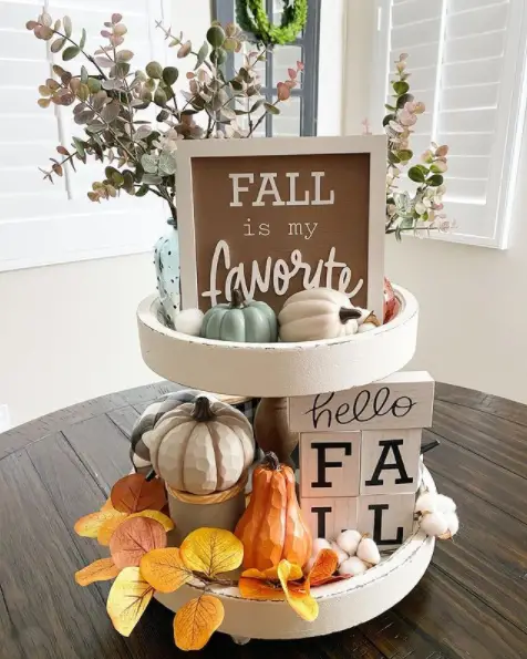 fall is my favorite tiered tray