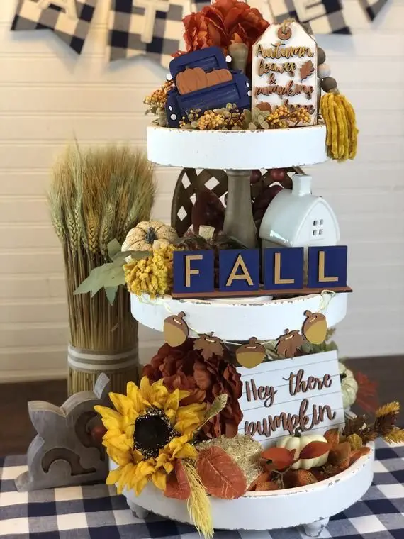 fall tier tray styling ideas