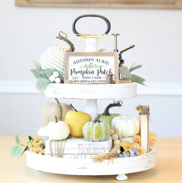 neutral fall tiered tray