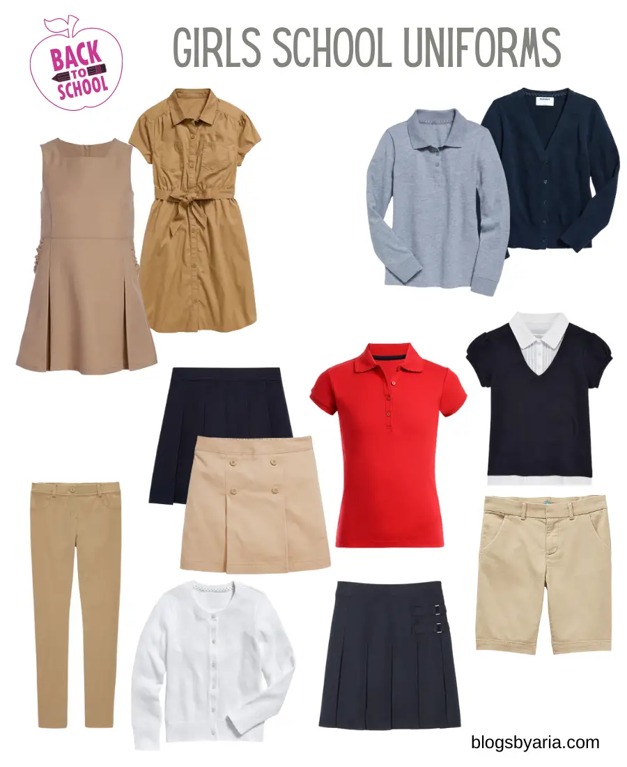 back to school girls school uniforms