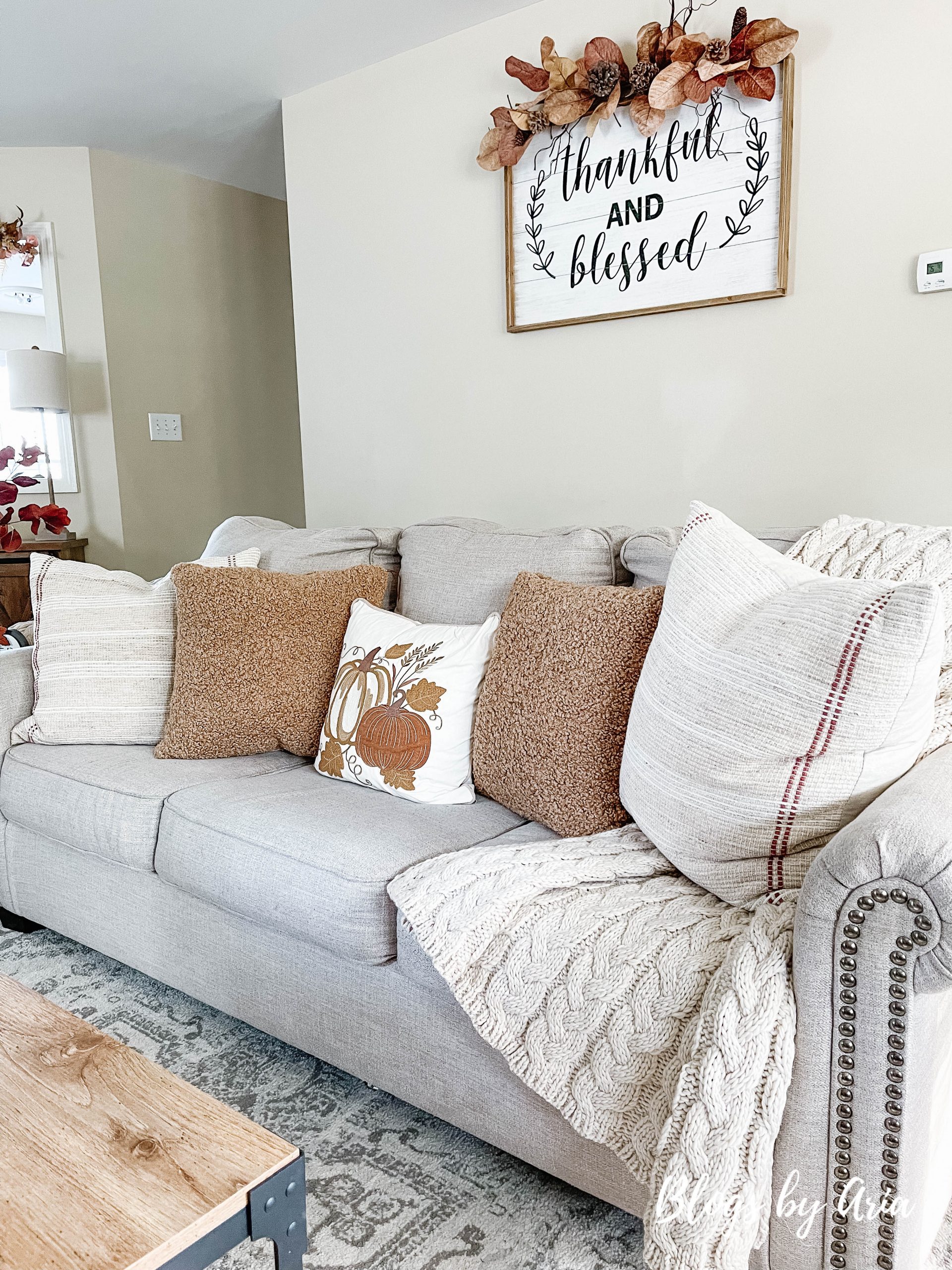 cozy fall family room neutral fall family room decorating ideas