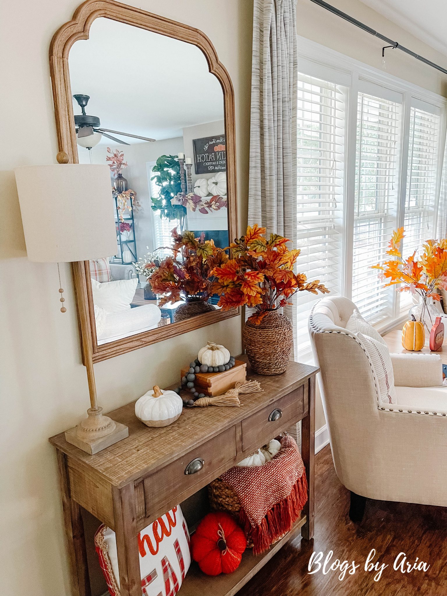 Fall Entryway Table Decor Blogs by Aria