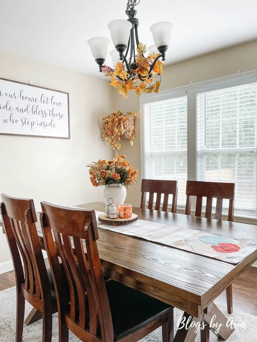 cozy fall dining room