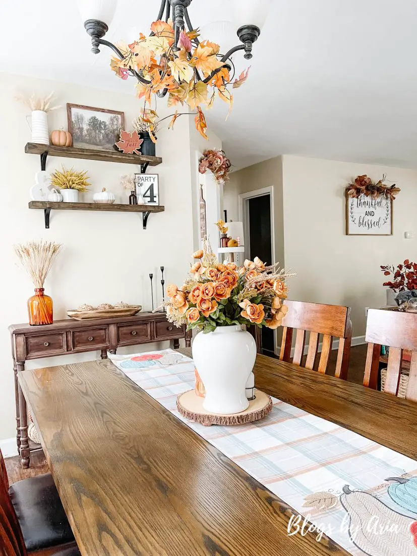 cozy fall dining room 