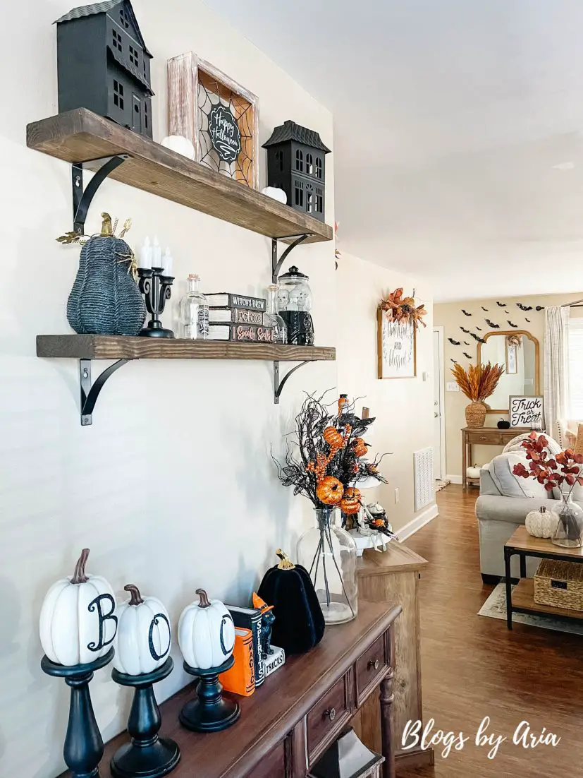 halloween shelf decorating ideas