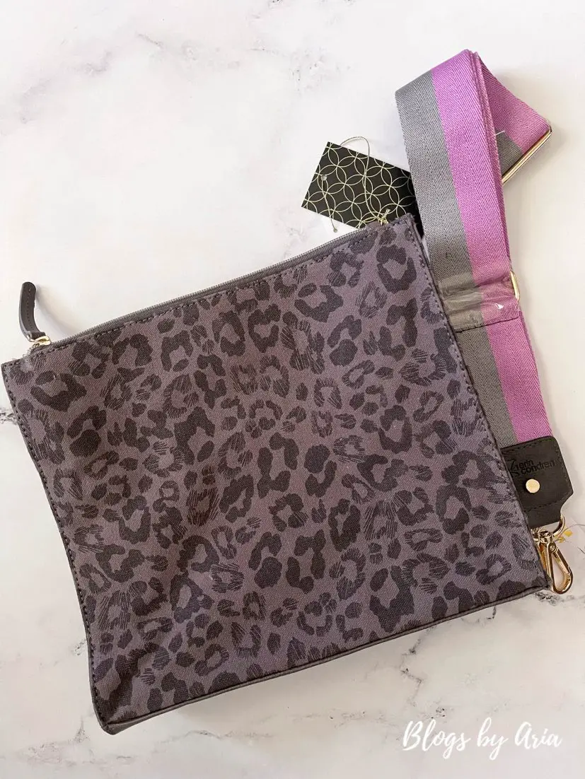 Erin Condren leopard canvas crossbody bag review