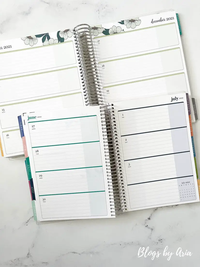 Erin Condren horizontal Life Planner comparison to A5 horizontal Life Planner