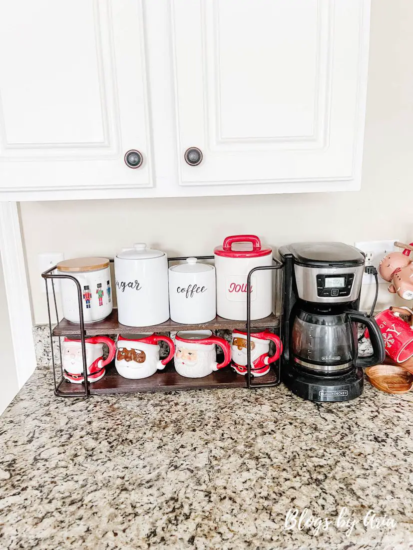 Christmas hot cocoa and coffee bar