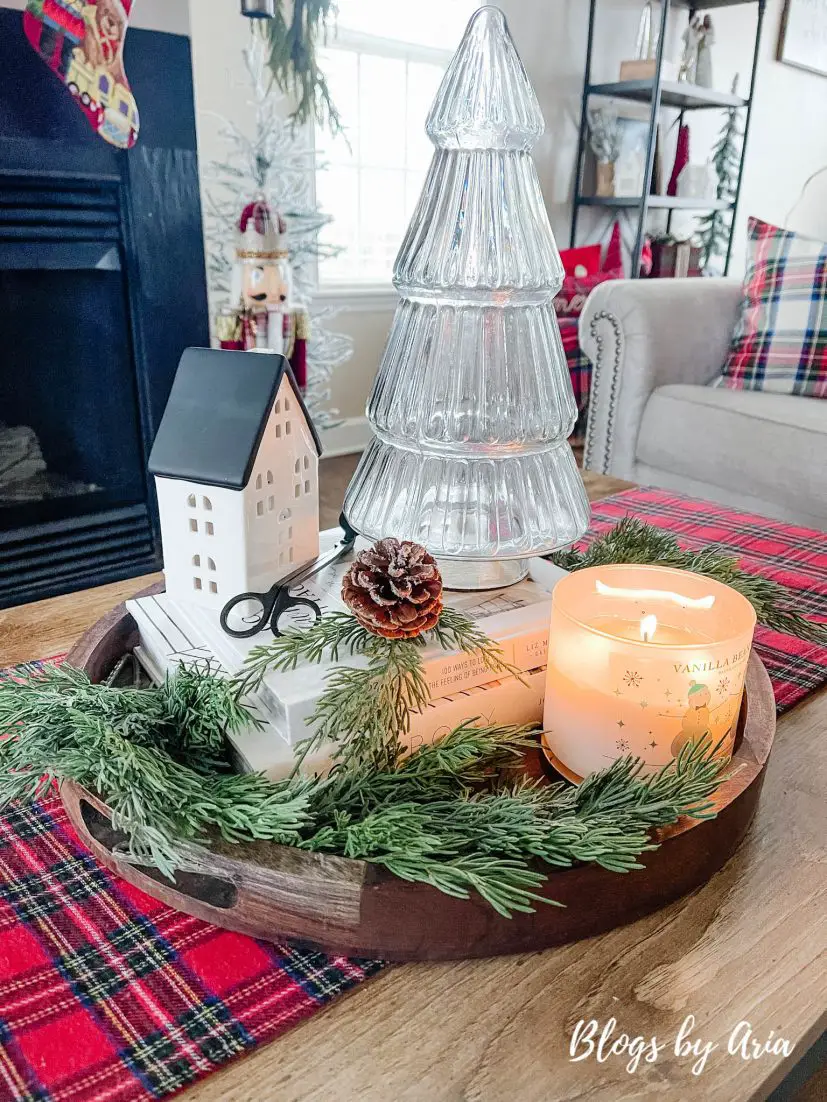 Christmas coffee table centerpiece