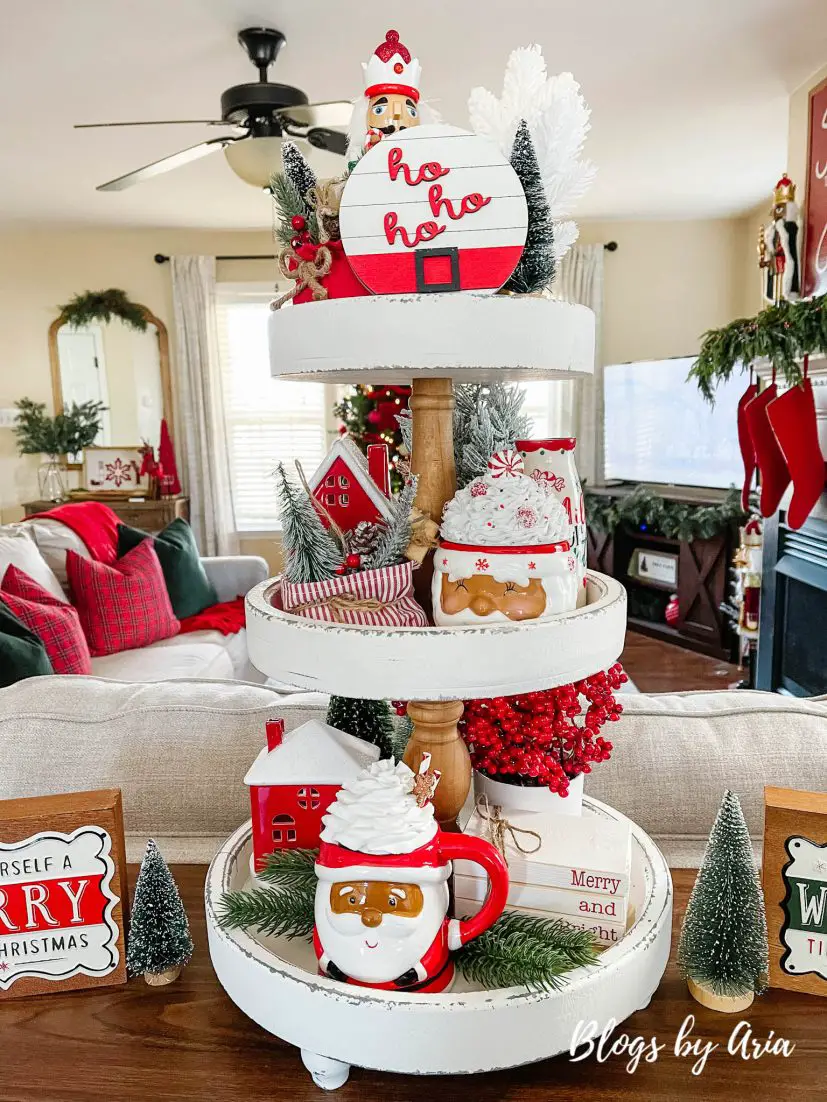 Christmas tiered tray decorating ideas