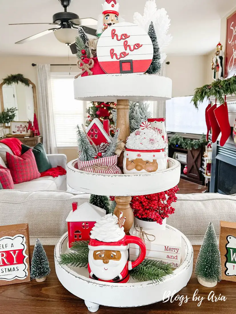 Christmas tiered tray