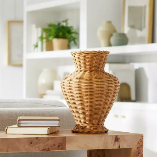Studio McGee light woven vase