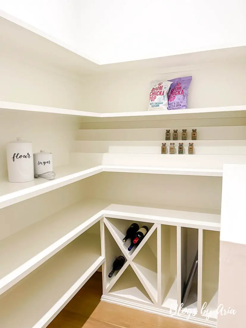walk in kitchen pantry with built in organization